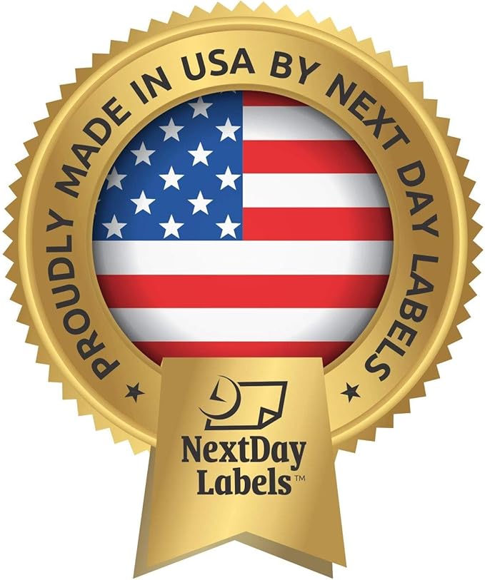 NextDayLabels 0.5 Inch Round Circle Stickers White Blank Labels for Laser Inkjet Printer - 154 Per Sheet Self-Adhesive Color Coding Made in USA - 7,700 Labels