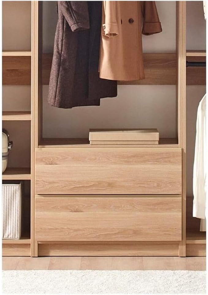 Maykoosh Closet System Organizer - Customizable Walk-in Wardrobe Storage Oak/Model ECA 3 Closet