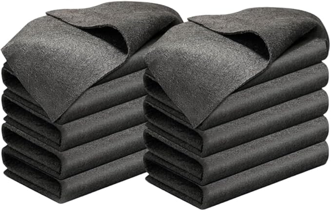 Fliwos Thickened Magic Cleaning Cloth, 2026 Upgrade Reusable Streak Free Cleaning Cloths, Microfiber Cleaning Rags, Multipurpose Lint Free Glass Wiping Towels for Kitchen, Window, Cars (10, 12×12 in)