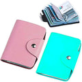 K Y KANGYUN Credit Card Holder for Women 2 Pack, Transparent Plastic Small Credit Card Holder Protector Sleeve Unisex （Pink&Blue）