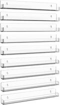 Nail Polish Shelf Wall 15 Inch Acrylic Clear Rack Sunglass Organizer Multi-Purpose Floating Shelves for Beauty Salons Retailer Dressing Room (9 PCs)