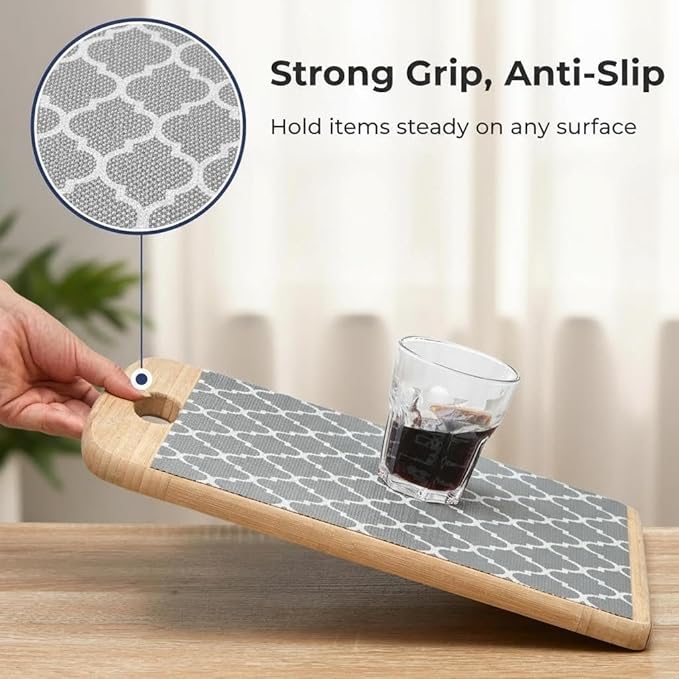 Coavas Shelf and Drawer Liner, Non Slip Extra Grip Non Adhesive Waterproof Thickened Cabinet Mat, Easy Cut for Kitchen Pantry Bathroom Dresser Cupboard (Gray, 12IN x 10FT)