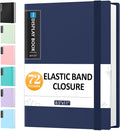 Sooez 72 Pocket Binder with Plastic Sleeves & Elastic Band, Large Capacity 8.5x11 Presentation Book Display 144 Pages, Art Portfolio Document Folder with Clear Sheet Protectors for Office School