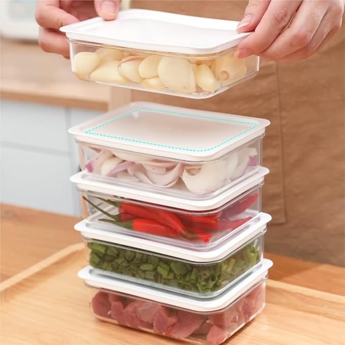 Food Storage Container Refrigerator Sealed Storage Box Home Kitchen Vegetable Preparation Box Food Grade Frozen Preservation Box Kitchen Refrigerator Food Organizer