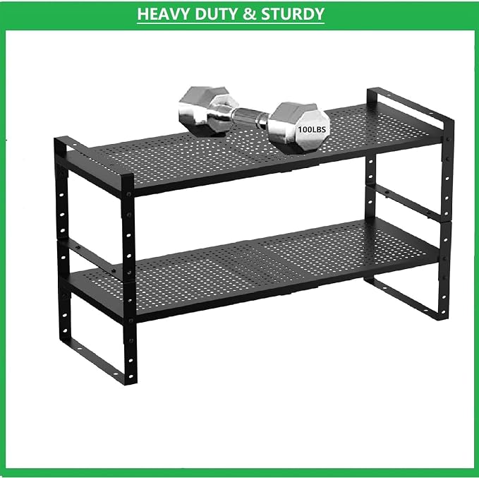 Multi-Functional Metal Shoe Rack, Space-Saving, Perfect for Entryway, Closet, Bathroom, etc. - Sturdy and Durable, High Weight Capacity(1PACK/Black/Medium)