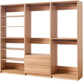 Maykoosh Closet System Organizer - Customizable Walk-in Wardrobe Storage Oak/Model ECA 3 Closet