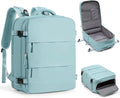 Large Travel Backpack Carry on Flight Approved Mochila De Viaje Carry on Backpack for Airplanes Spirit Airlines Personal Item Bag 18x14x8 Inches Travel Bag Traveling Backpack for Women Men Light Blue
