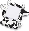Dairy Cow Sticky Note Holder Large Wood Notepad Dispenser 3 x 3 Sticky Notes Organizer Cute Self Stick Memo Pad Holder for Desk Back to School Gift Western Office Decor, No Pads Included