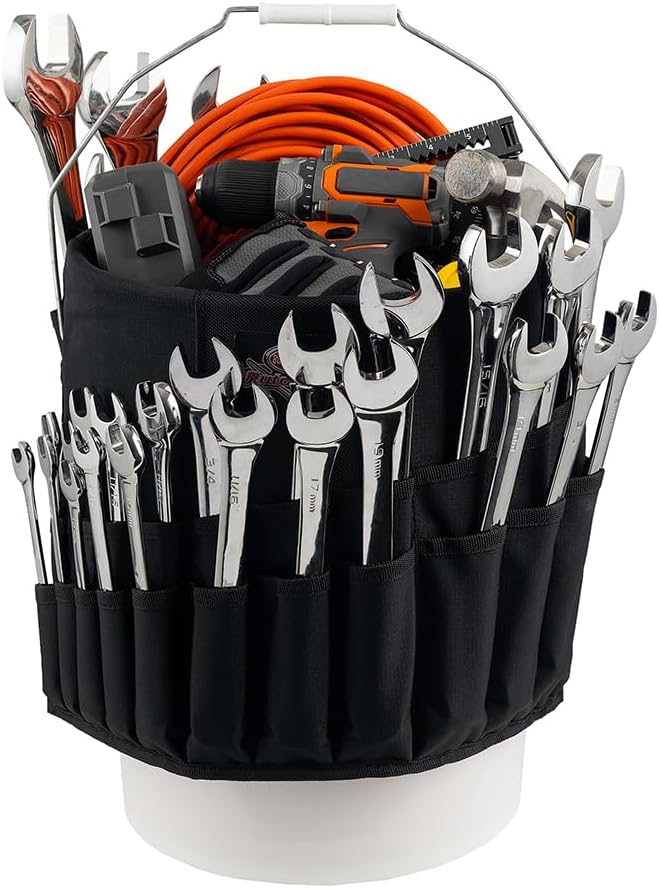 Bucket Boss Wrench Boss Bucket Tool Organizer in Black, AB30020