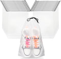 Teskyer 20 Pack Shoe Bags for Travel – Transparent, Waterproof, Portable Shoe Storage for Packing (15.7" x 11.8") – Travel Essentials for Men & Women