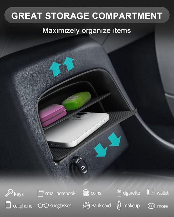 CDEFG for 2026 Hyundai Palisade Center Console Organizer, for 2026 Hyundai Palisade Accessories Middle Console Central Console Storage Box