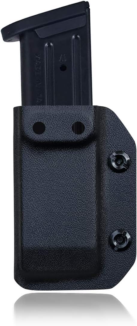 POLE.CRAFT IWB/OWB Magazine Holster Kydex - Mag Carrier Fits: 9mm .40 Double Stack / 9mm .40 Single Stack - P365 1911 Glock 19 19X 17 26 27 28 43 22 23 25 26 27 31 32 33 34 35 37 38 Glock43X .. Mag