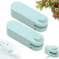 4 in 1 Mini Bag Sealer, 2024 New Mini Bag Sealer with Cutter USB Rechargeable Chip Bag Sealer Heat Seal Portable Bag Resealer for Plastic Bags Snacks & Food Storage Chip Bag Sealer (Green, 2pcs)