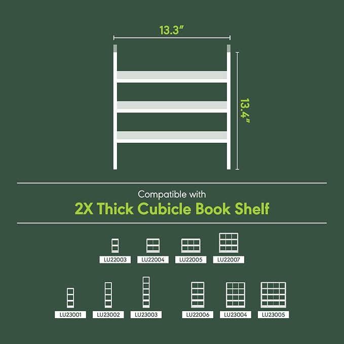 Furinno Cubicle 3-Shelf Cube Insert, Cube Organizer, Plain White | Shelf Dividers, Fits into Furinno Extra Thick Cubes, for Organizers and Storage (Does not fit IKEA Kallax Shelving)
