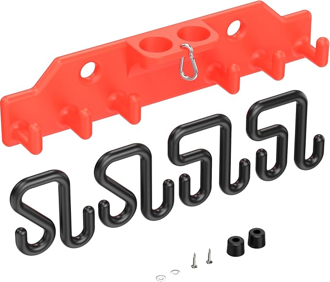 Lineman Tool Board, Bucket Truck Hook Organizer, Line Work Buckets Accessories,Tool Organizer for Bucket Trucks and Lineman, Including Two 3” Aerial Bucket Hooks and Two 2” Aerial Bucket Hooks.