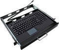 Adesso AKB-425UB-MRP 1U Rackmount Drawer with USB Touchpad Keyboard Which Designed for Server Rack or Cabinet,19 x 1.75 Inch