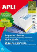 Apli 002612 - Box of 100 white labels for printer 105X42.4