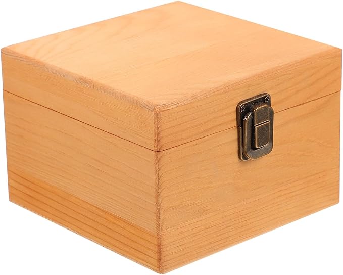 Unomor 1pc Vintage Wooden Storage Box Chic Retro Container for Stylish Organizer for Sundries Material for Home Decor and Special Occasions