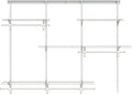 PROWORX 4-6 Ft Closet Organizer System, Adjustable Metal Wire White Closet System, Expandable Walk in Closet Organizers and Storage System, Closet Shelves with Hanging Rods