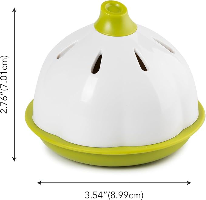 Joie Garlic Keeper, Vented Pod Saver for Firm, Fresh and Odorless Storage, Holds Full Head or Leftover Cloves, Twist to Lock Container, Compact Design for Counter, BPA-Free
