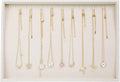 Stratalife 20 Hooks Necklace Organizer Tray, Stackable Jewelry Organizer for Women, Velvet Jewelry Display Storage Tray for Necklace Bracelet, 13.8" x 9.4" x 1.2", Beige