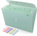 SKYDUE Accordion File Organizer, Expanding File Folder with 7 Pockets, Portable Receipt Paper Bill Document Organizer, Letter/A4 Size Filing Folder School Office Supplies, TurquoiseGreen