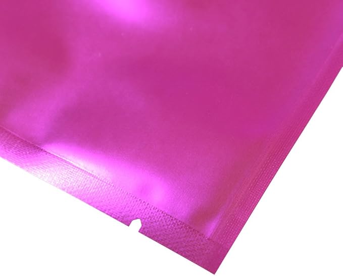 100PCS Customized Mylar Heat Seal Bags,Open Top Clear Packaging Bag with Tear Notch, Single-Side Printing for Logo/Text/QR Code (Rose, 7 * 10CM/2.8"*3.9"-100PCS-One Color Print)