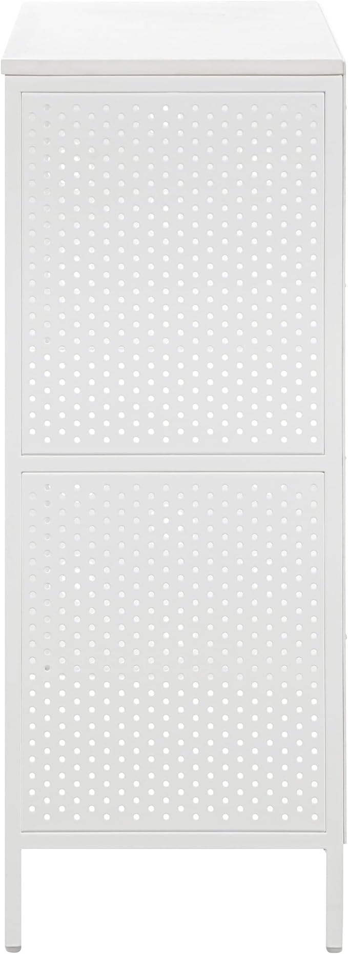 OSP Home Furnishings Ace Contemporary Modern Storage Bookcase with Shelves, 2 Shelves, White Finish