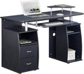 Techni Mobili 47" Computer Desk w/Drawers,Storage & Printer Shelf,Espresso | 47" desk with drawers, printer shelf, pull‑out keyboard tray, open storage, sturdy frame, spacious workstation home office