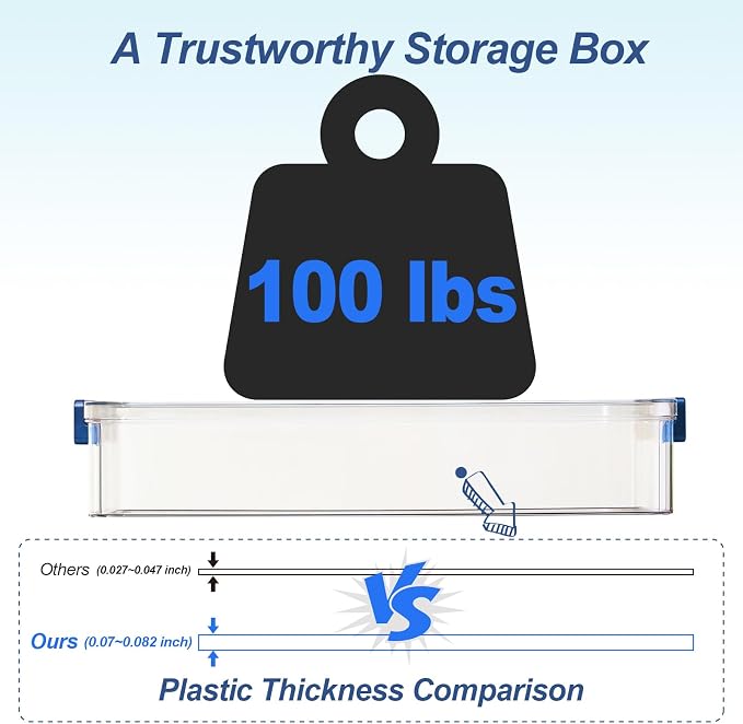 CATOOMUU 2-Pack 9x13 Clear Plastic Project Case Stackable Storage Box | 5.5Qt container with snap-tight latch, organizer for A4 files, photos, documents, scrapbooking, craft and art supplies