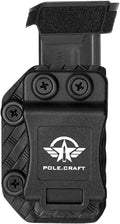 POLE.CRAFT IWB/OWB Magazine Holster Kydex - Mag Carrier Fits: 9mm .40 Double Stack / 9mm .40 Single Stack - P365 1911 Glock 19 19X 17 26 27 28 43 22 23 25 26 27 31 32 33 34 35 37 38 Glock43X .. Mag