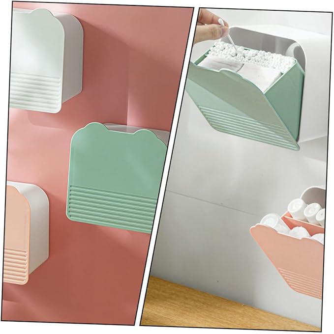 1pc Wall-Mounted Cosmetics Storage Box Multifunctional Sealed Container for Home Organization Lightweight and Design for Tidying up Spaces Tea