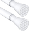 2 Pack Tension Curtain Rod 30 to 64 Inch White Curtain Rod Adjustable Expandable Spring Tension Curtain Rod No Drilling 7/8" Spring Loaded Curtain Rods for Windows Bedroom Closet Doorway Door