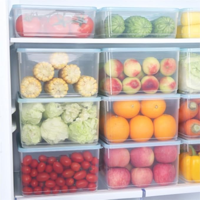 Food Storage Container Kitchen Transparent Food Preservation Box Can Be Heated And Frozen Sealed Box With Lid Refrigerator Storage Box Kitchen Refrigerator Food Organizer ( Color : Clear , Size : 5L )