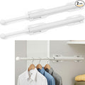 Pull-out Valet Rod for Closet 2 Pack, White