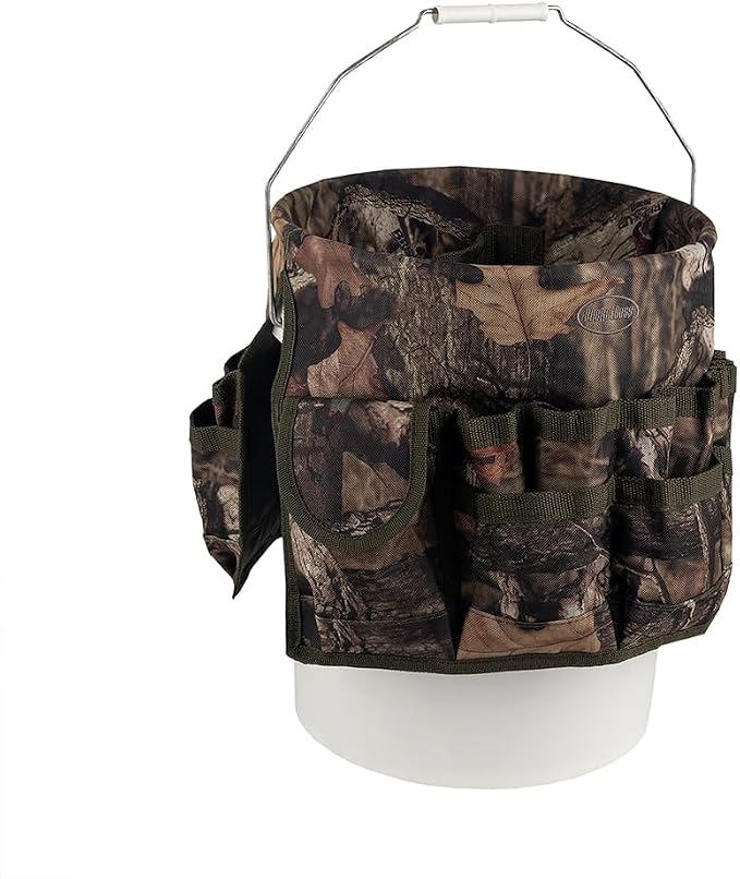 Bucket Boss - Camo Bucketeer Bucket Tool Organizer (Fits 5 Gallon Bucket), Bucket Organization (85030), Mossy Oak Camo