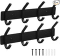 VAEHOLD Wall Hooks, Heavy Duty Aluminum Towel Hooks for Hanging Coat, Hat, Key, Clothes, Closet Hook Wall Mount for Kitchen, Bathroom, Office (“C“ Shape Coat 4 Hooks 2 Pack)