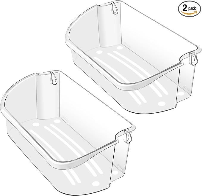 2 PACK Upgraded 240356402 Refrigerator Door Bin Replacement for Frigi.daire Refrigerator Door Shelf Parts LFSS2612TF0 LFSS2612TE0 FFSS2615TE0 Door Shelf Shelves By AMI PARTS (Length 15.38")