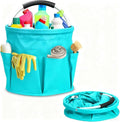 Cleaning Caddy for Cleaning Supplies,17L Cleaning Supply Caddy with Handle Foldable Cleaning Supplies Organizer Bucket Cleaning Products Organizers for Home, Garden (Lake Blue)
