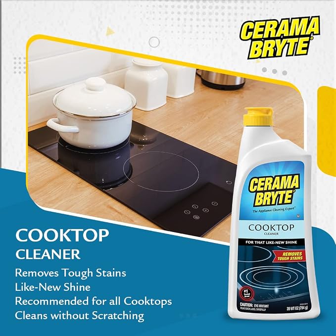 Cerama Bryte Cooktop & Stainless Steel Cleaner Pack, 18 oz & 16 oz