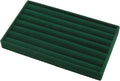 Velvet Jewelry Organizer Trays Dark Green Stackable Jewelry Storage Display Tray, 8 Rolls