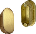 Oval Closet Rod End Cap |15mm x 30mm | Satin Brass | 10 Pack