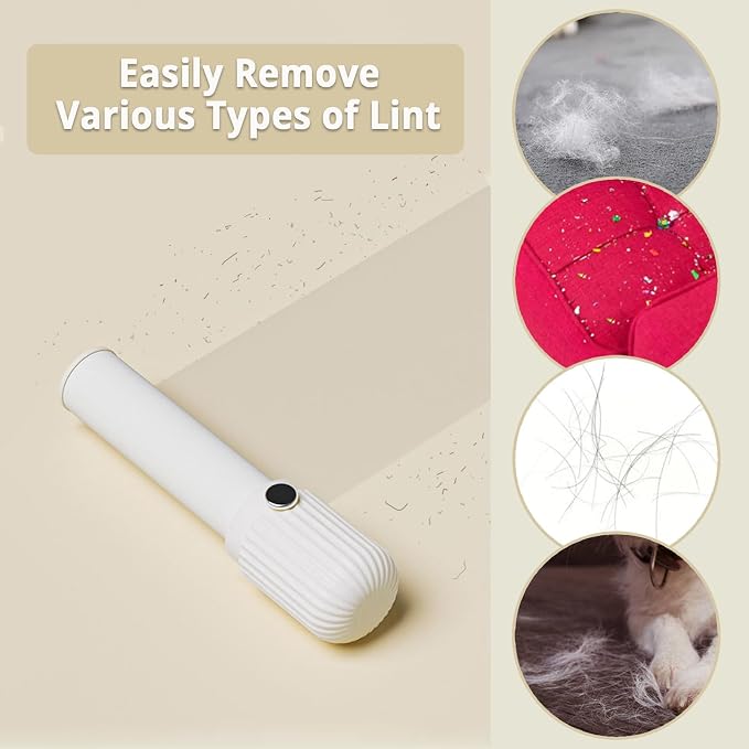 Compact Lint Remover with 150 Sheets, 1 Roller + 4 Refills, White | Mini Size & Easy Carry, Protective Cover, Multi-Surface Pet Hair Removal for Clothes, Home & Travel Ready