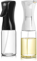 Mistifi Oil Sprayer for Cooking,Fan Spray, Refillable,Glass Bottle,2 Pcs | Even Fan Spray,1g Portion Control,Anti-Drip Design, Easy Refill,Air Fryer,Salad&BBQ Friendly,clear