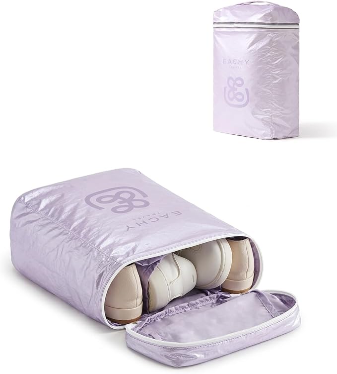 EACHY Shoe Bag for Travel, Water-Resistant Shoe Pouch for Gym, Odor-Resistant Soccer Cleats Bag for Sport