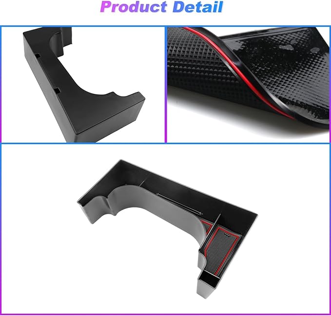 SXCY Fit for 2024 2025 2026 Hyundai Kona Center Console Organizer for 2024-2026 Hyundai Kona SEL Conv./ N-line Limited Accessories Console Organizer Tray 2024+ Kona Cupholder Console Organizer Red