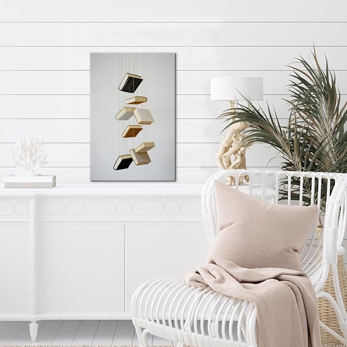 Minimalist Book Art Aesthetic Poster Canvas Wall Art Decoration Living Room Home Decor Bedroom Decoration Poster Framed8x12inch