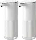 2Pack Automatic Soap Dispenser, Touchless Foaming Soap Dispenser Bathroom,Upgrade Hand & Dish Electric Dispenser 4-Level Adjustable Waterproof Wall Mount Kitchen Auto Soap Pump for Thin & Thick Liquid