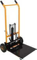 Tory Carrier Material Lift Pallet Stacker, Manual Stacker, 440 lbs, 35.8" Max Lift, Hydraulic Pallet Truck Dolly, Swivel Casters Lift Table Cart, 8.8" Rubber Wheels Forklift with Steel Platform