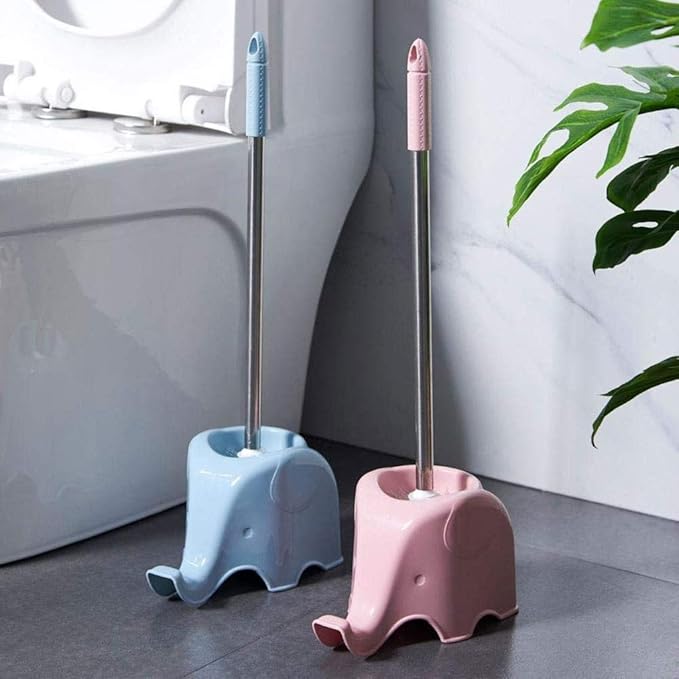 Toilet Brush Set Bathroom Long Handle Dead End Cleaning Brush Home (Color : Black) (D)